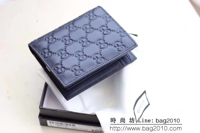 GUCCI古馳 專櫃品質 進口牛皮 男士短錢夾 407416 WTG1827